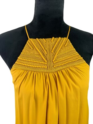 h&m yellow embroidered dress Embroidered Stripe Cotton Shirt Dress – avecel main image 1