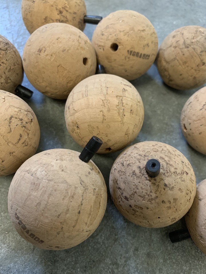 1dz Cork Floats 1-3/4” Large Narural Cork Bobbers | eBay