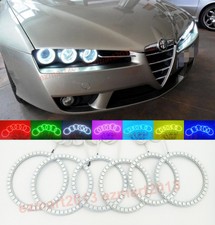 6 Halo Rings RGB For Alfa Romeo Brera Spider 2005-2010 LED Angel Eyes Demon DRL