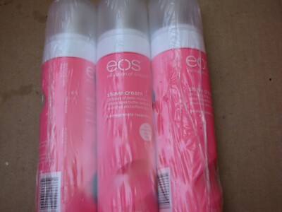 5 LOT OF EOS POMEGRANATE RASPBERRY SHAVE CREAM 7 OZ EACH FREE SHIPPING