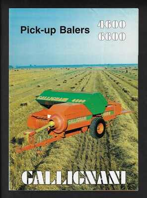 GALLIGNANI 4600 & 6600 PICK-UP BALERS 4 PAGE BROCHURE 