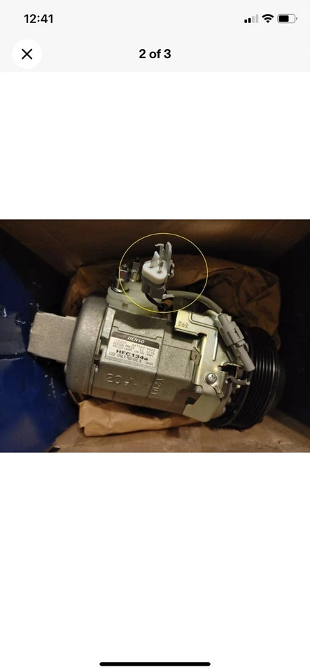 Compresor de aire acondicionado Toyota Sequoia 2001-2007 fabricante de equipos originales con embrague *DENSO JAPÓN* Foto 2 de 3