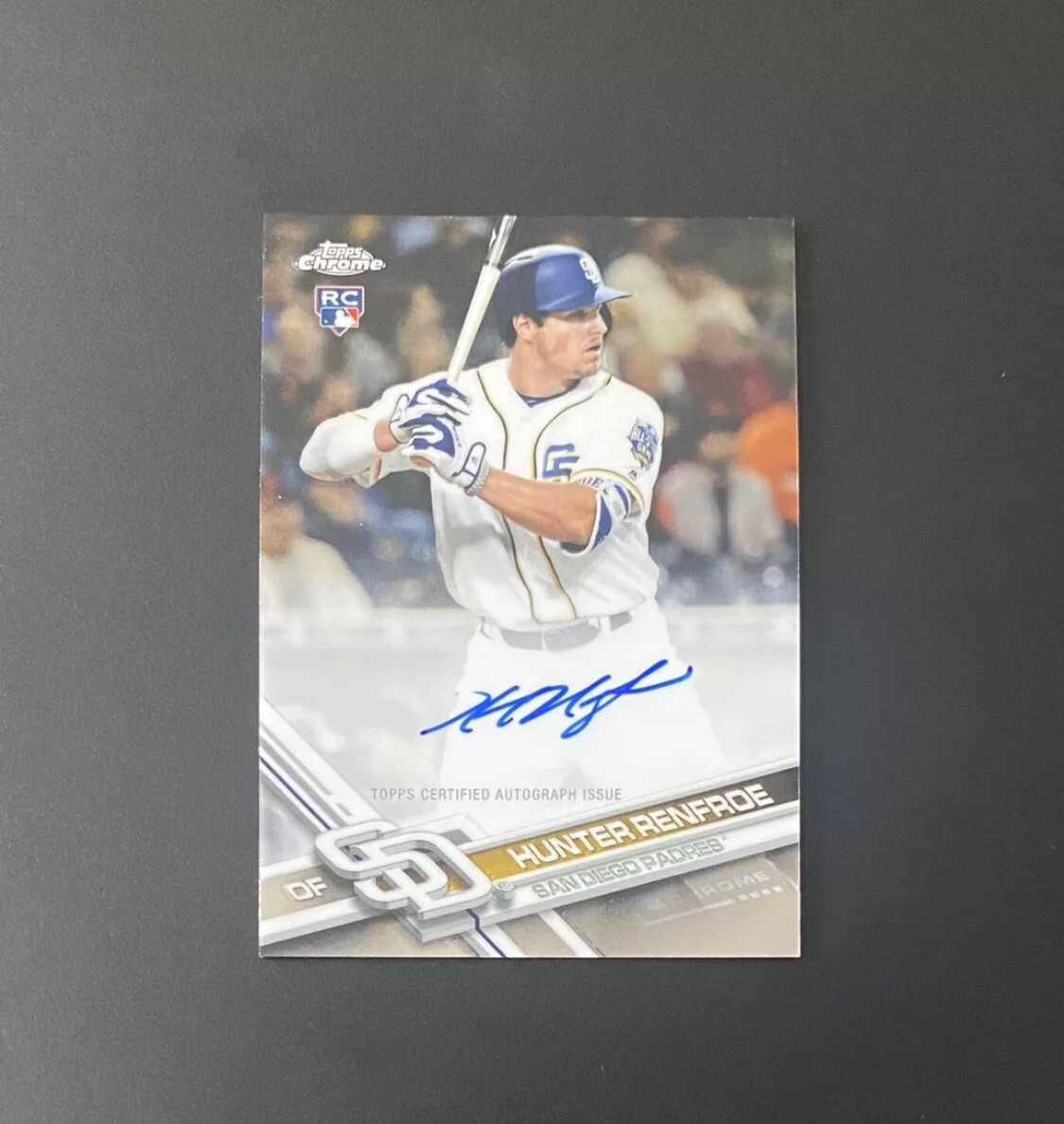 2017 Hunter Renfroe Topps Chrome Rookie RC Autograph #RA-HR San Diego Padres