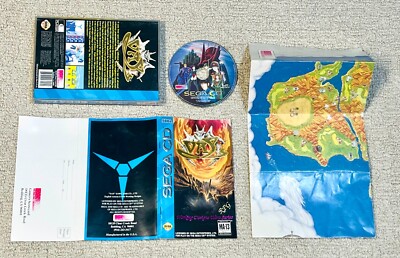 Vay with Map & Registration Card Complete Sega CD Game CIB - Authentic