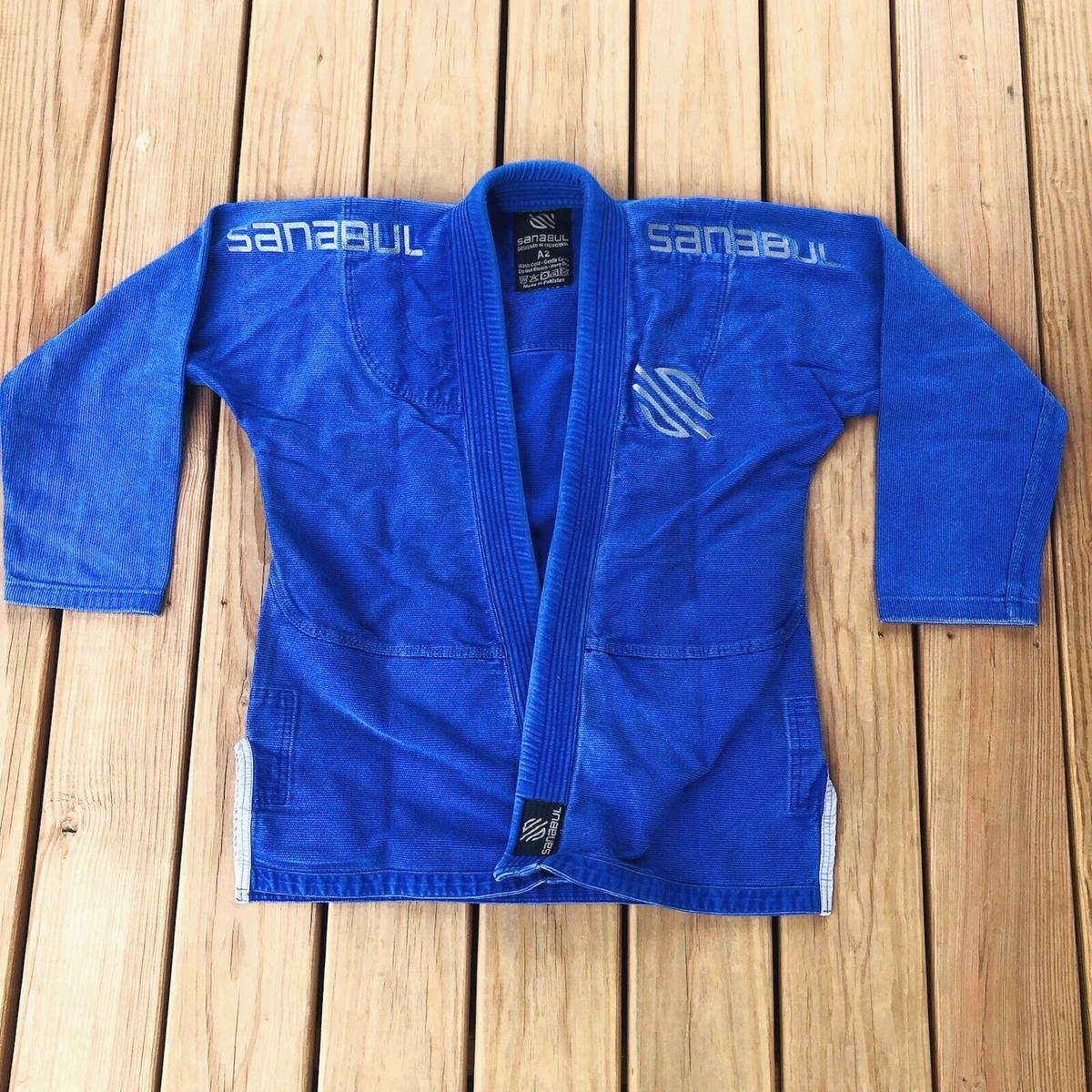 Sanabul Essentials V2 Ultra Light BJJ Gi Top Only Sz A2 Blu/Gry