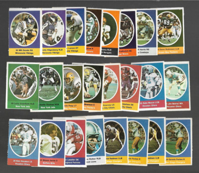 ( 60+) 1972 SUNOCO STAMPS KEN HOUSTON UPSHAW GARY LARSEN VIKINGS LOW GRADE