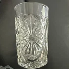 6 VINTAGE ANCHOR HOCKING STAR CAMEO MEDALLION TUMBLERS DRINKING GLASSES 8 Oz