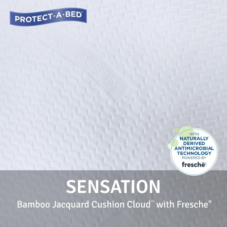 Protect-A-Bed Sensation бамбуковый жаккардовый водонепроницаемый протектор для матраса - Изображение 2 из 4