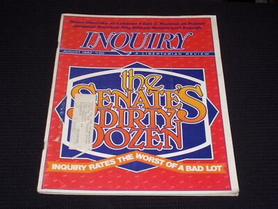 1982 AUGUST INQUIRY MAGAZINE - SENATE'S DIRTY DOZEN COVER - L 17669