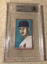 Nolan Ryan Original Art Sketch Card New York Mets MLB HOF Beckett BAS True 1/1