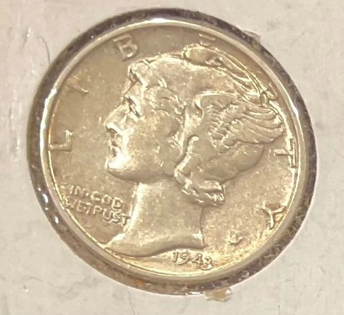 1943-P Mercury Dime - Uncirculated - 90% Silver