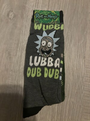Rick & Morty Wubba Lubba Dub Dub Pickle Rick Socks 2 Pack - GREAT Gift!