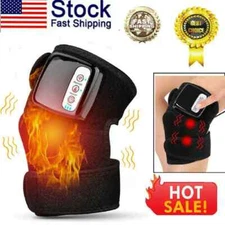 New 3in1 Electric Heating Knee Massage Belt Joint Brace Pain Relief Support Tool