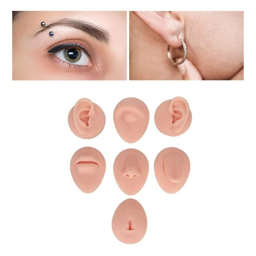 Fayelume 7PCS Piercing Practice Model Kit, Silicone Body Part Model For image 5