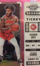 2022-23 Panini Contenders Optic - Season Ticket Saddiq Bey #38 Pink Prizm 02/75