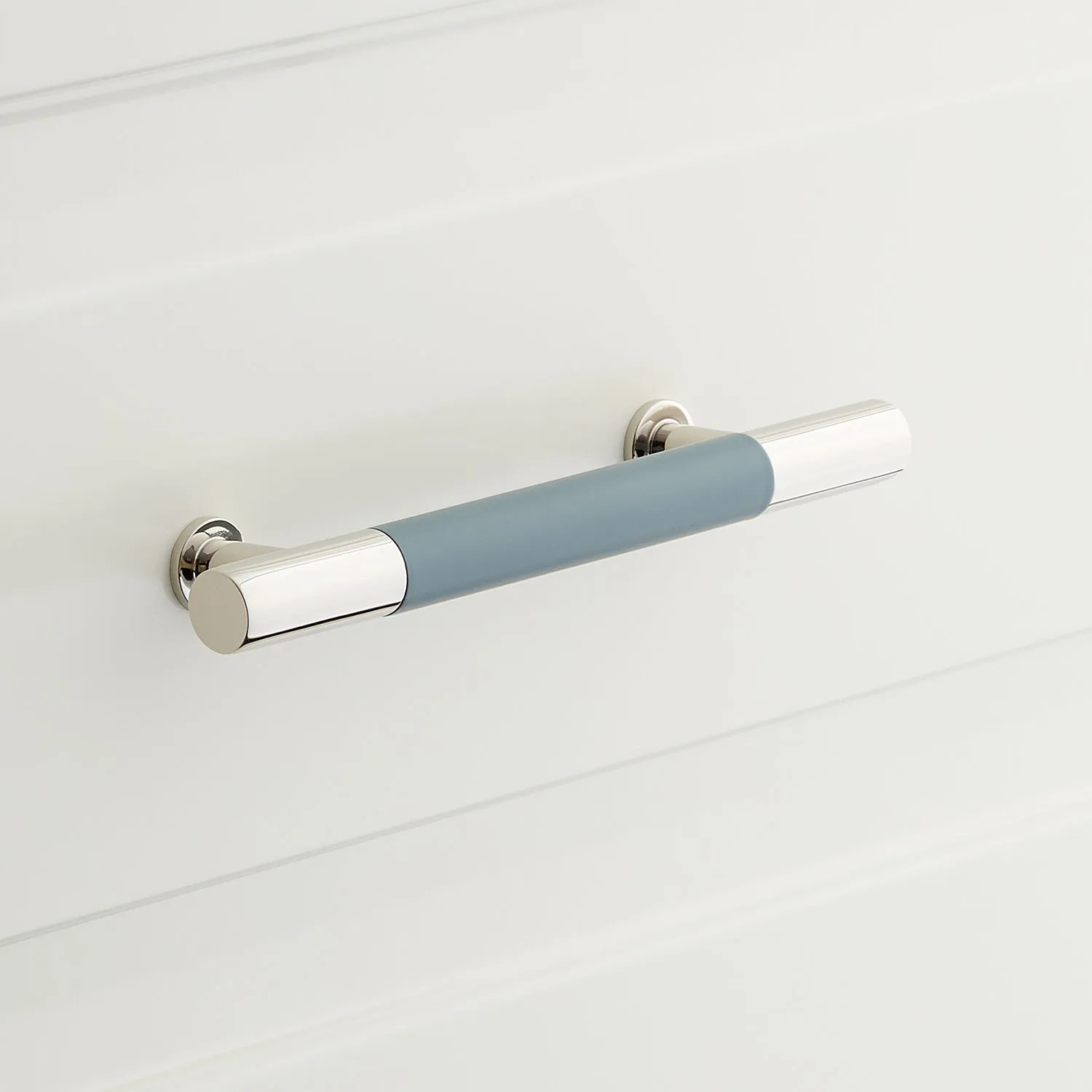 3-34 Simbury Enamel - Brass Cabinet Pull - Seafoam Green - Polished Nickel 3890₽