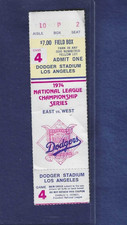 1974 Los Angeles Dodgers Baseball Game 4NL championship Ticket Stub VS Pirates