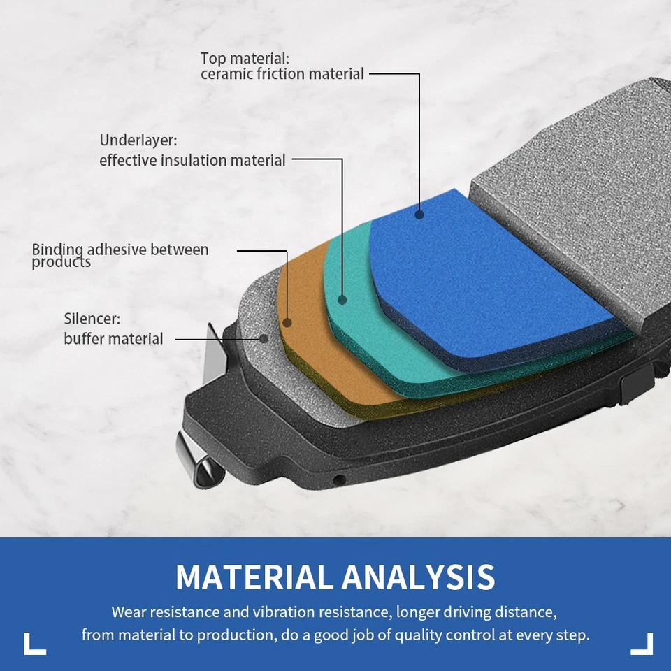 Pastillas de freno de disco delanteras y traseras de cerámica para Toyota 86 2017-2020 2013-2016 BRZ FR-S Foto 4 de 4