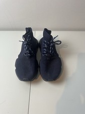 Balenciaga Speed Trainer Navy Blue Knit Sock Sneakers Size 42 Authentic