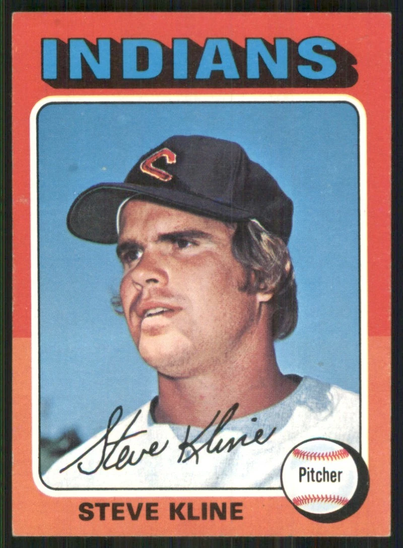 1975 Topps #639 Steve Kline Cleveland Indians Baseball Card 188554