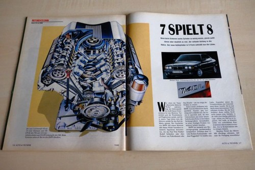 MOT 07/1992 BMW 740i E32 Motor mit 286PS seziert - ein interessanter Bericht auf
