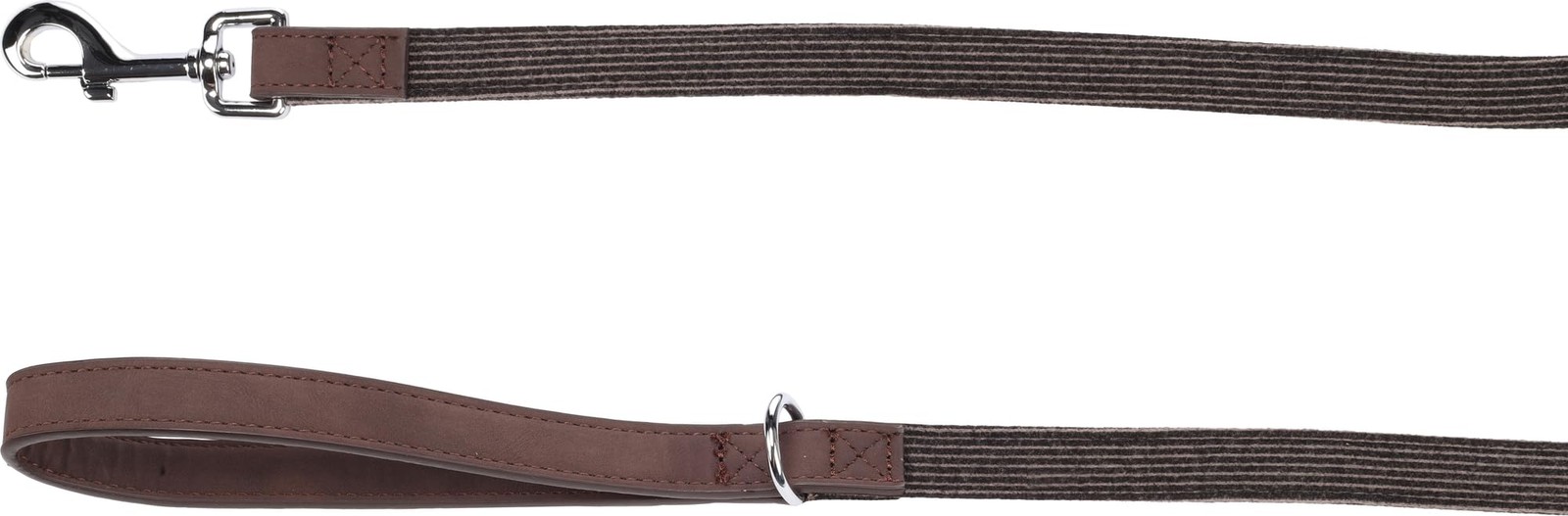 Laisse pour chien Herbert en cuir brun foncé 130cm, élégance et robustesse