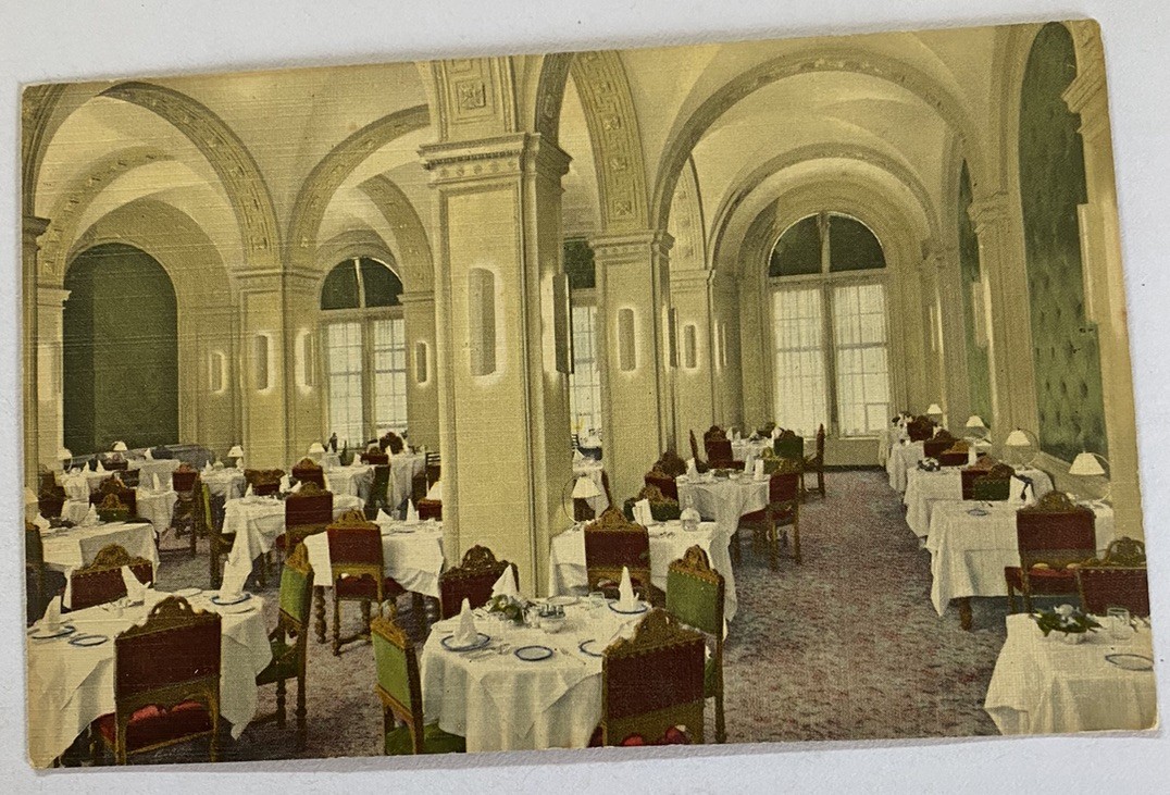 Vintage Linen Postcard ~ Prince George Hotel Dining Room ~ New York City NY NYC