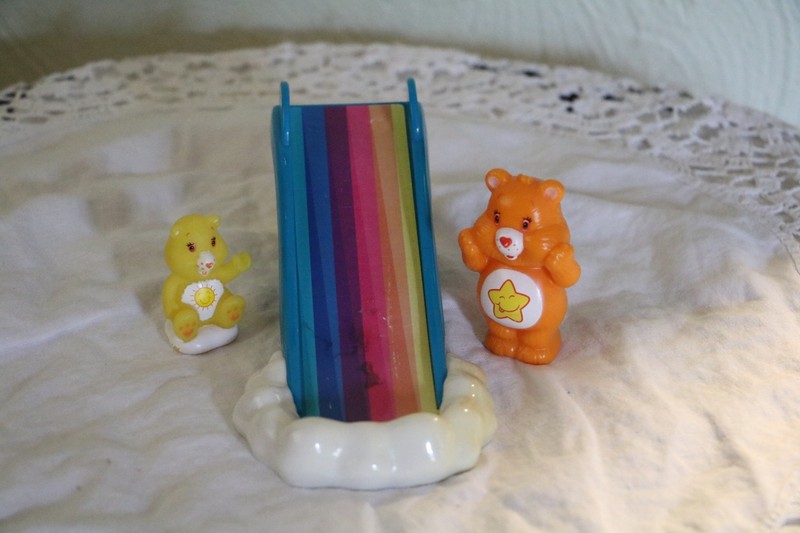 VINTAGE CARE BEARS CLOUD RAINBOW SLIDE PLAYGROUND + 2 SIZES CARE BEAR Plastic
