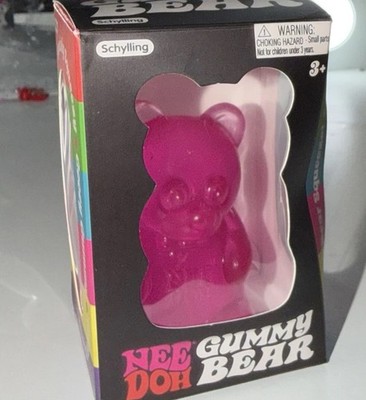 Schylling Nee Doh Gummy Bear Squishy Squeeze Toy, Purple, Ages 3-5