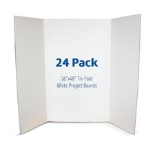 36  x 48  Project Boards for Presentations, Science Fair, 24 Pack Clay White