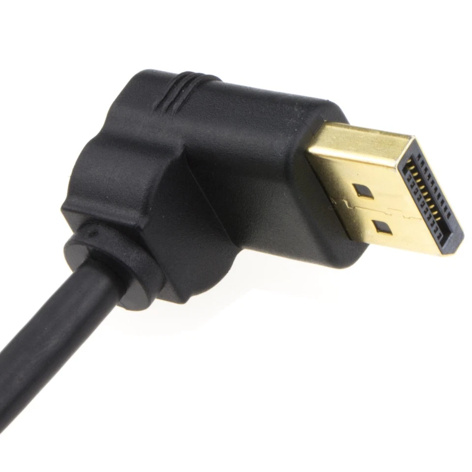 0.5m Rechtwinklig Displayport v1.2 Stecker Zu Gerade Monitor Kabel 4K 50cm - Bild 4 von 4