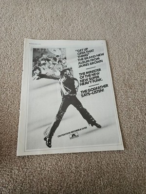 TPEEP554 MAGAZINWERBUNG 11 X 8'' JAMES BROWN - STEH AUF VON DIESEM DING 