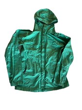 Marmot Hooded Jacket Women Sz Medium Green Full Zip Wind Rain Tech Lightweight