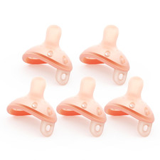 Baby Pacifiers 0-6 Month, Breast Like Shape Soft Silicone Newborn Pacifiers 0-3