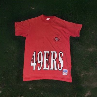 Vintage San Francisco 49ers Nutmeg T-shirt Large Red Nfl Football Made In Usa