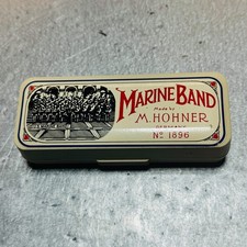 Vintage HOHNER Marine Band Harmonica w/ Case