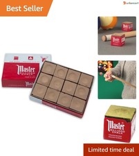 Master Billiard Chalk Set   12 Cubes in Gold for Pro-Level Performance