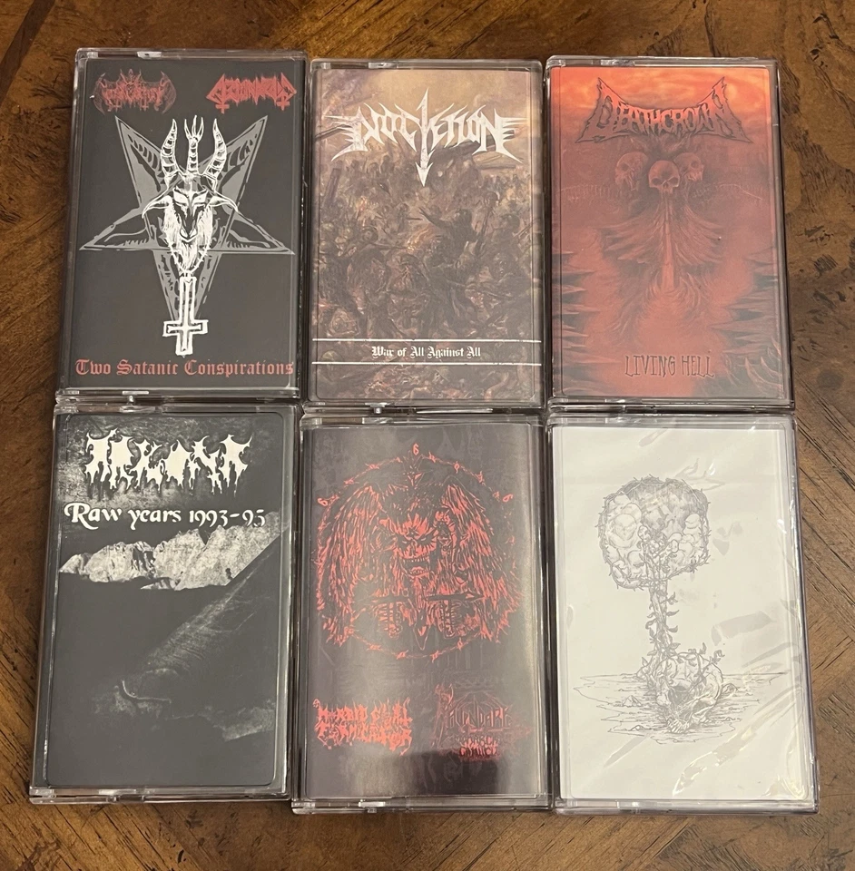 Black Metal Death Doom Cassette Tapes CD Lot 25 Rare Demos Underground Limited - Imagem 3 de 4