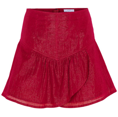 By-Bar Amsterdam Belle Metallic Mini Skirt Grenache Women's Size XL New With Tag