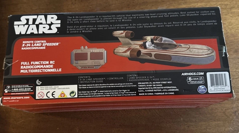 X-34 Land Speeder Remote Control R/C Star Wars Disney Air Hogs Spin Master 2016 - Image 3 of 4