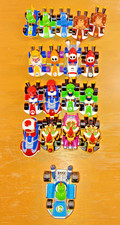 Hot Wheels Nintendo Super Mario Kart Die Cast Race Cars Mattel Lot of 17  Slot