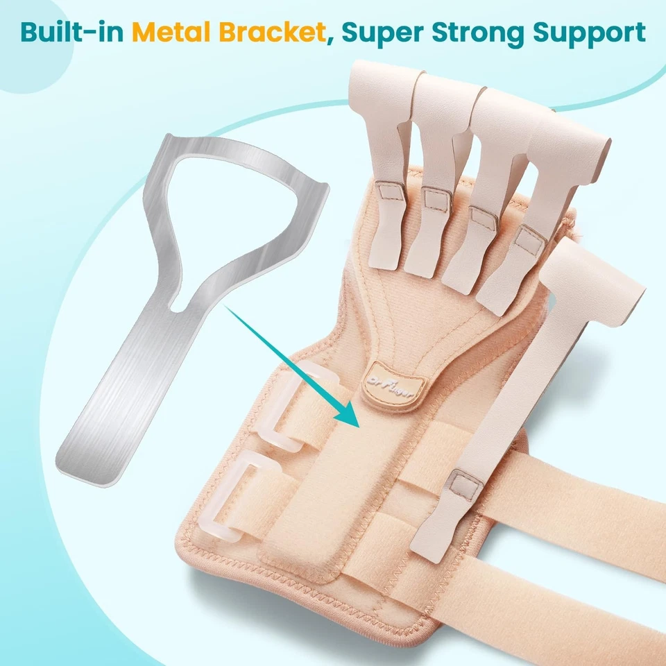 Férula ortopédica para parálisis nerviosa radial para extensión de dedo muñeca caída muleta parálisis Foto 4 de 4