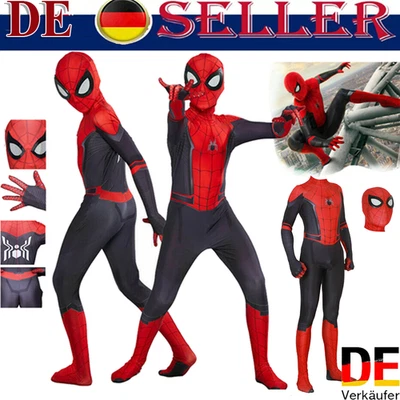 MARKENLOS Spider-Man: Far From Home Spiderman Kostüm Kinder Erwachsene Superhero-Cosplay