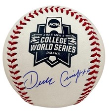 Derek Curiel Signed 2025 College World Series Baseball Beckett Witnessed