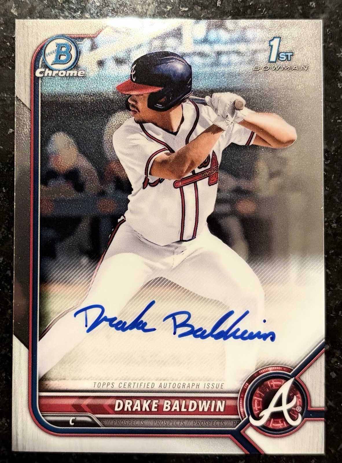2022 Bowman Draft - Chrome Draft Pick Autographs Drake Baldwin #CDA-DBN (AU, RC)