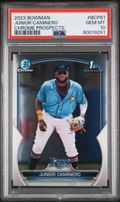 PSA 10 2023 Bowman Chrome Prospects Junior Caminero #BCP-61 (RC) Rays GEM MINT