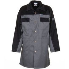 Berufsmantel Grau/Schwarz Arbeitskittel Meisterkittel Werkstattkittel