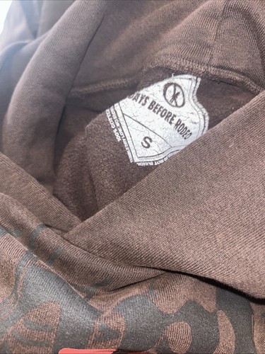 TRAVIS SCOTT Days Before Rodeo Felpa con Cappuccio Uomo Taglia Xl Marrone Nuova - Foto 9 di 9