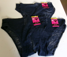3 Maidenform luxorius lace hi leg briefs Dark Blue Size 6 Style DMSLHB