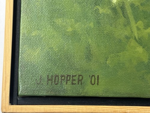 Jim Hopper Acrylic On Canvas Painting Green Field In Ohio Farm Country 15x19” - Picture 6 of 13